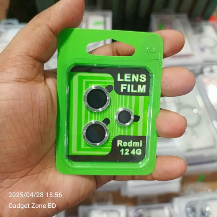 Xiaomi For Redmi 12 4G Camera Protector WSKEN Metal Ring Tempered Glass Camera Lens Protector 100% Original Screen & Lens Protectors Price in Bangladesh - Mobile.com.bd