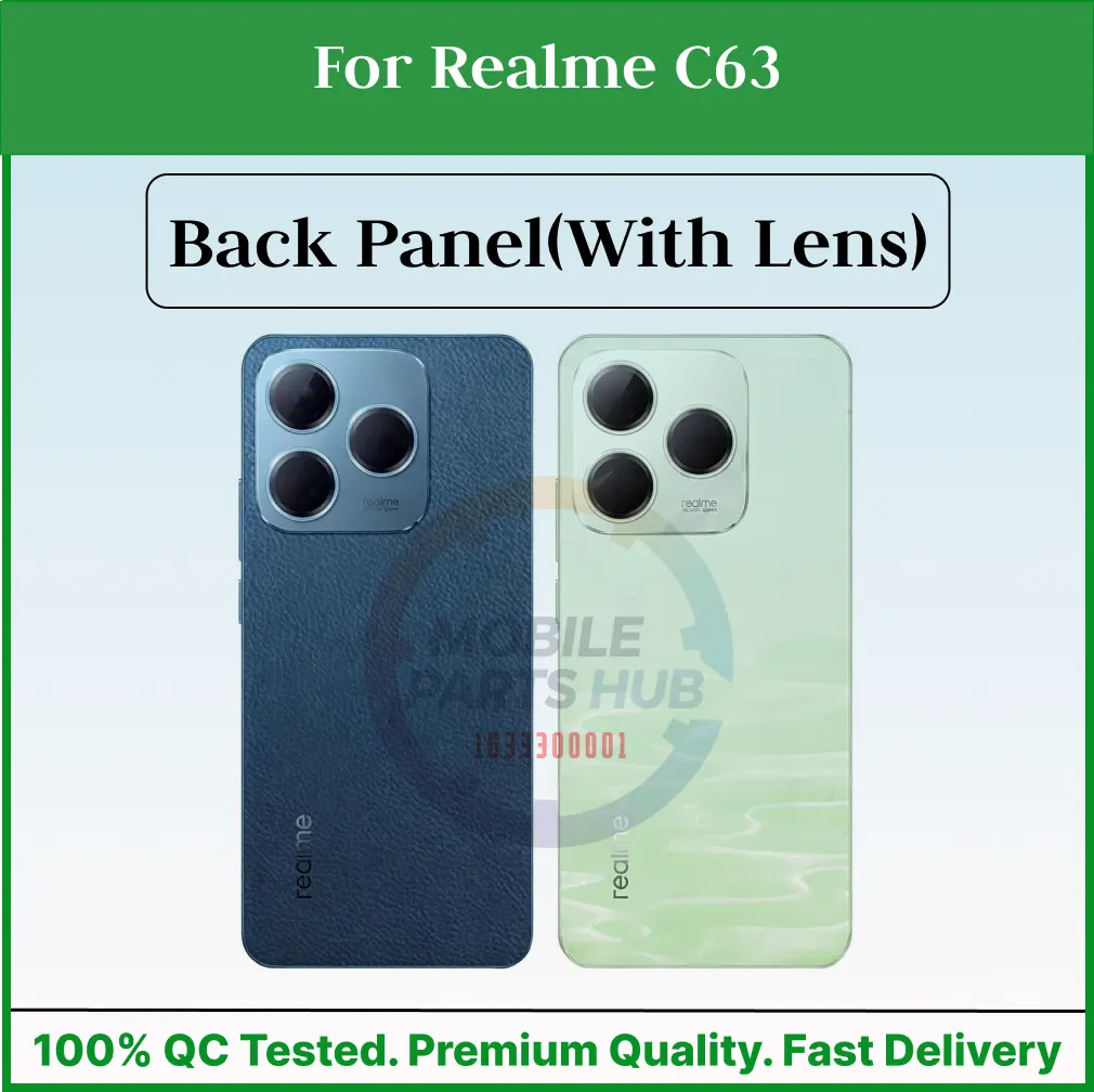 For Realme C63 Back Panel/Backshell/ Casing +Camera Lens With Logo-All Colors Available Back Panels & Housings Price in Bangladesh - Mobile.com.bd