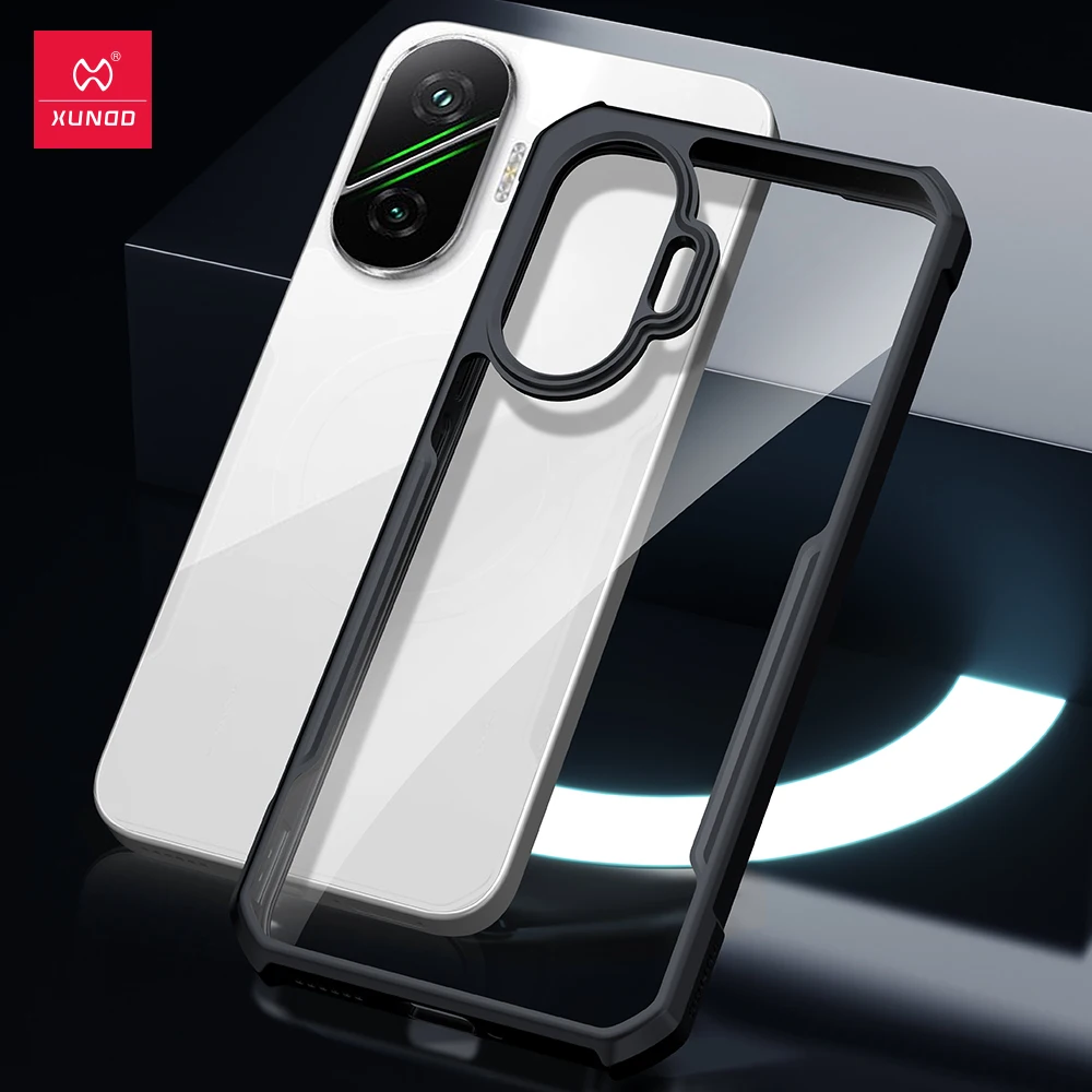 Redmi Turbo 4 Pro / POCO F7 For XUNDD Case Airbag Shockproof Shell TPU+Acrylic Back Ultra Transparent Cover - Price in Bangladesh