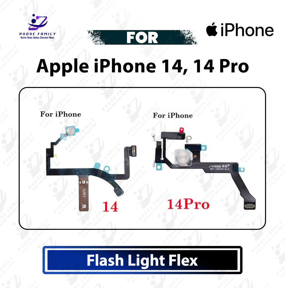 Apple iPhone 14, 14 Pro LED Flash Light & Back Camera Microphone Flex Cable - Rear Camera Flash Ribbon Repair Spare Part - Price in Bangladesh