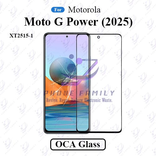 For Motorola Moto G Power (2025) XT2515-1 LCD Display Touch Screen Front Glass Lens + Lamination OCA , Not Tempered Glass Protector Oca Glass Price in Bangladesh - Mobile.com.bd