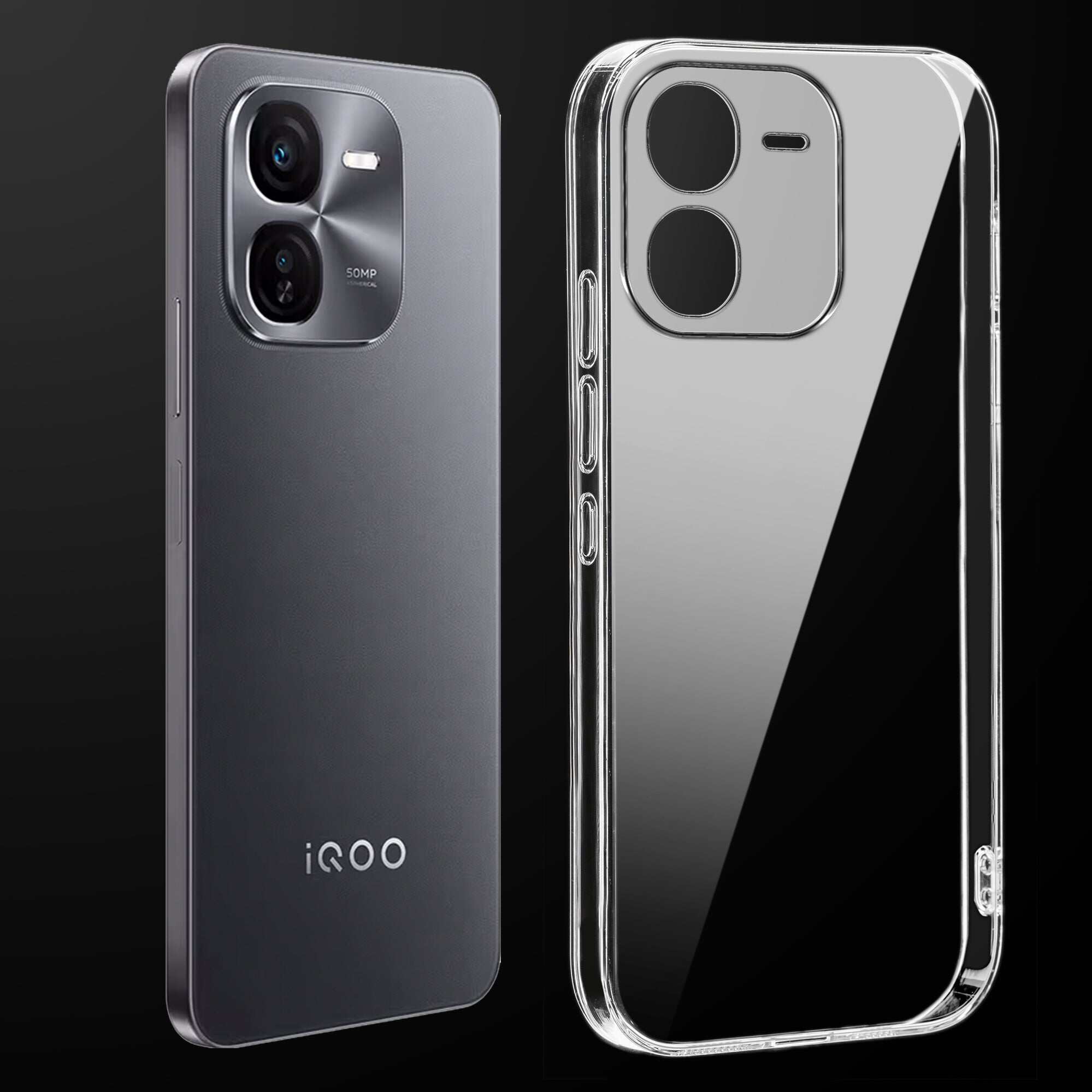 Vivo Anti Yellow Clear Back Cover Case for IQOO Z9X With Full Camera Protection Case & Cover Price in Bangladesh - Mobile.com.bd