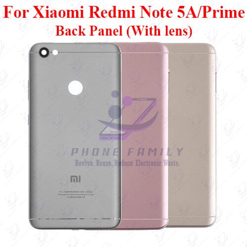 For Xiaomi Redmi Note 5A/5A Prime Back Panel/Backshell/ Casing +Camera Lens+Side Button With Logo-All Colors Available - Price in Bangladesh