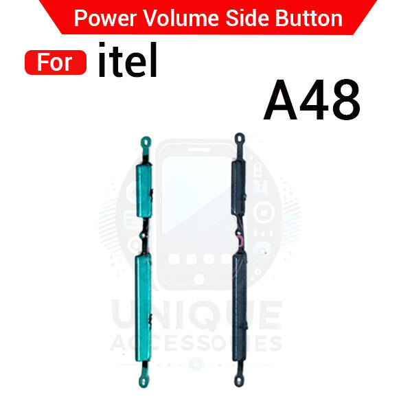 itel Compatible with itel A48 External Side Buttons Power On Off + Volume Control Button Outside Side Keys Buttons & Key Parts Price in Bangladesh - Mobile.com.bd