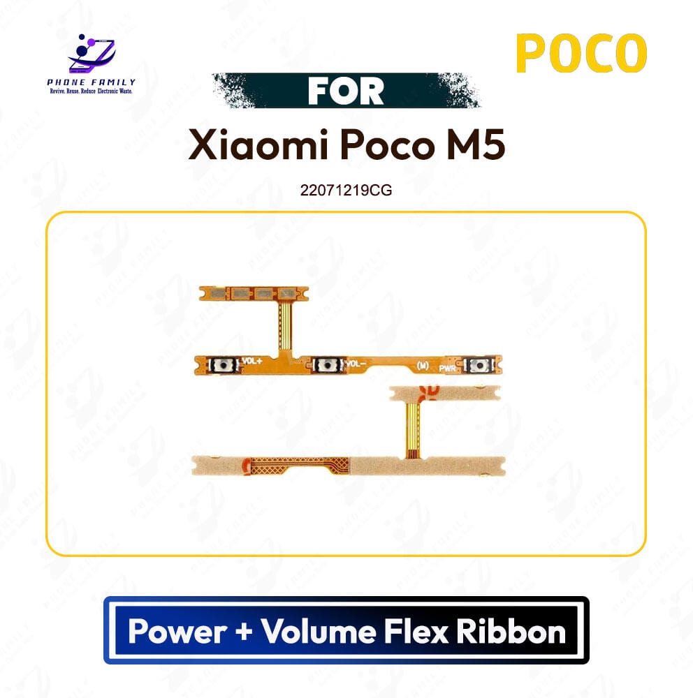 Xiaomi Poco C55 Volume/On Off Key Flex Cable Replacement Parts | 22071219CG - Price in Bangladesh