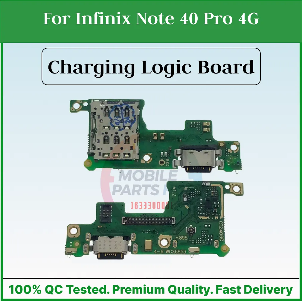Charging Logic Board For Infinix Note 40 Pro 4G Charging Port USB Plug PCB Dock Connector Spare parts Charging Port Parts Price in Bangladesh - Mobile.com.bd