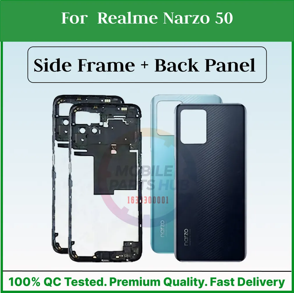 For Realme Narzo 50 Full Body Housing ( Side Frame + Back Panel Without Camera Glass ) Mobile Parts & Accessories Price in Bangladesh - Mobile.com.bd