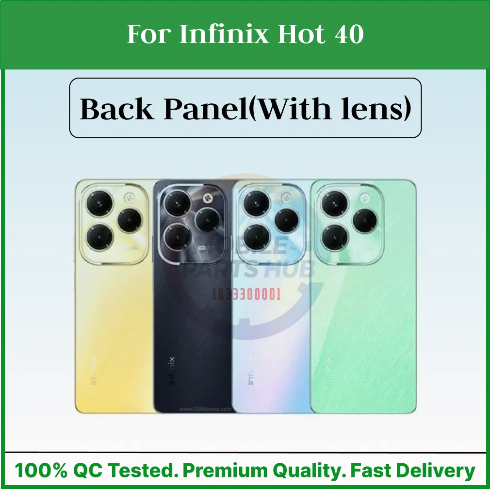 For Infinix Hot 40 Back Panel/Backshell/ Casing +Camera Lens With Logo-All Colors Available Back Panels & Housings Price in Bangladesh - Mobile.com.bd