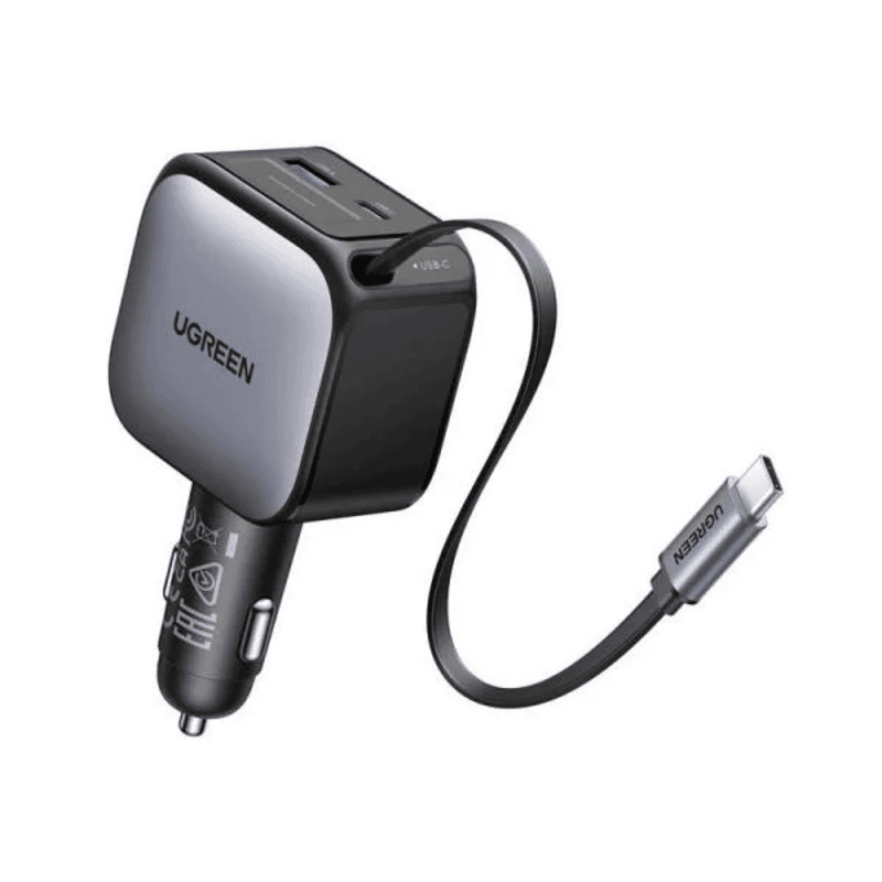 UGREEN 55909B 90W Car Charger with Retractable Cable - Price in Bangladesh