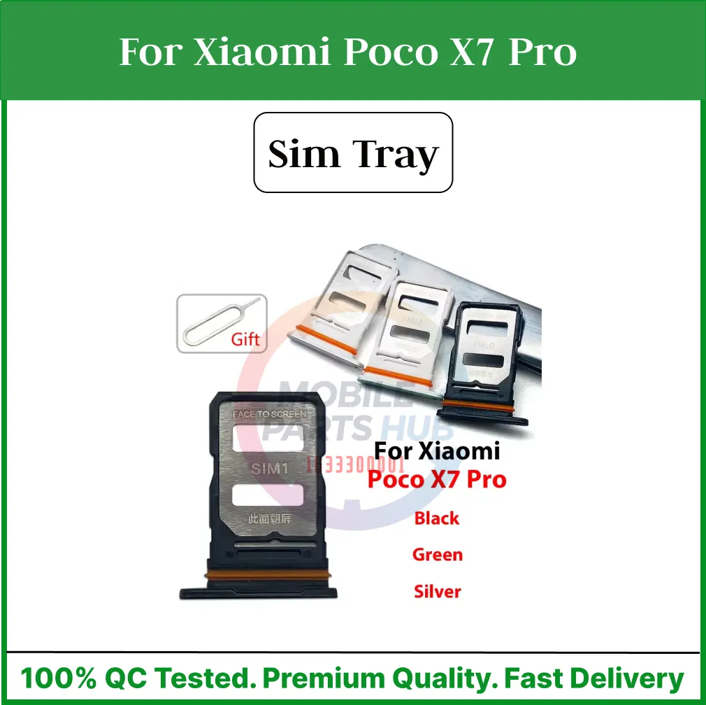 Xiaomi Poco X7 Pro  Sim Tray Micro SD Card Slot with Sim Ejector Pin Replacement Part Sim Trays & Ejector Pins Price in Bangladesh - Mobile.com.bd