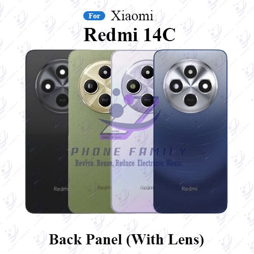 For Xiaomi Redmi 14C Back Panel/Backshell/ Casing + Camera Lens With Logo-All Colors Available Price in Bangladesh - Mobile.com.bd