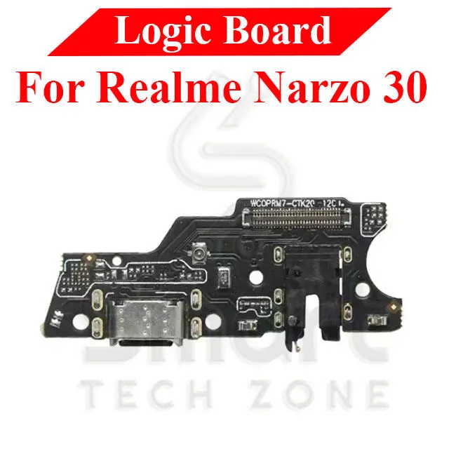 Charging Logic Board For Realme Narzo 30 Charging Port USB Plug PCB Dock Connector Spare parts Charging Port Parts Price in Bangladesh - Mobile.com.bd