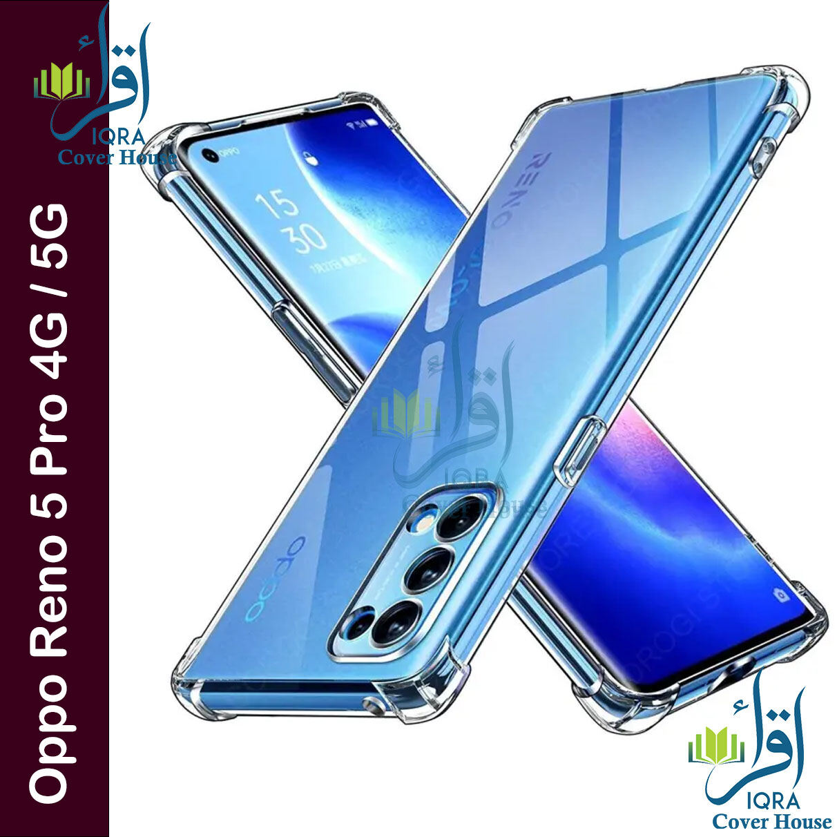 OPPO Transparent back cover For Oppo Reno 5 Pro 4G / Oppo Reno 5 Pro 5G Luxury transparent Protect Back Cover Soft Case Case & Cover Price in Bangladesh - Mobile.com.bd