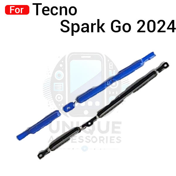 Compatible with Tecno Spark Go 2024 BE6 External Side Buttons Power On Off + Volume Control Button Outside Side Keys - Price in Bangladesh