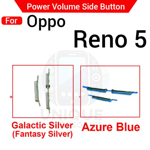 OPPO Compatible with Oppo Reno 5 External Side Buttons Power On Off + Volume Control Button Outside Side Keys Buttons & Key Parts Price in Bangladesh - Mobile.com.bd