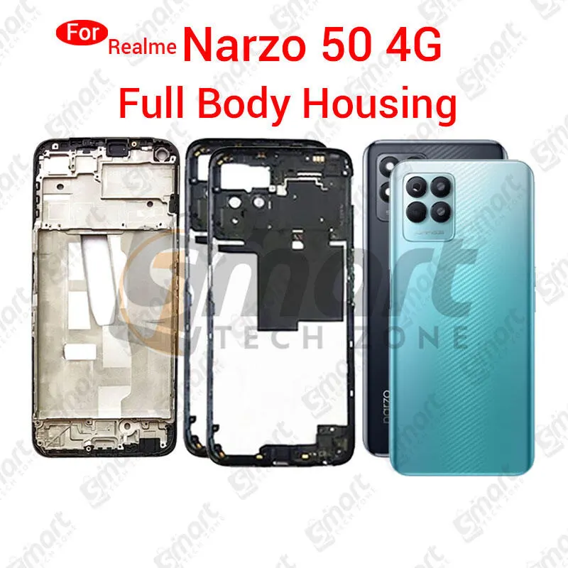 Realme Narzo 50 4G (RMX3286) Full Body Housing With Camera Glass (LCD Frame, Side/Middle Frame, Back Panel/Backshell, Camera Glass) Back Panels & Housings Price in Bangladesh - Mobile.com.bd