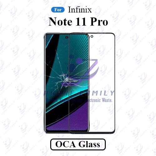 For Infinix Note 11 Pro Display Touch Screen Front Glass Lens + Lamination OCA , Not Tempered Glass Protector - Price in Bangladesh