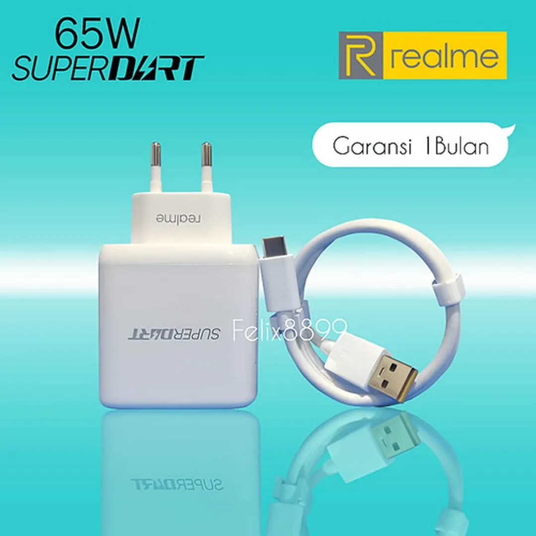 Realme 65W Superdart Gan Charger Adapter With Type C Cable - Charger Chargers Adapters Price in Bangladesh - Mobile.com.bd