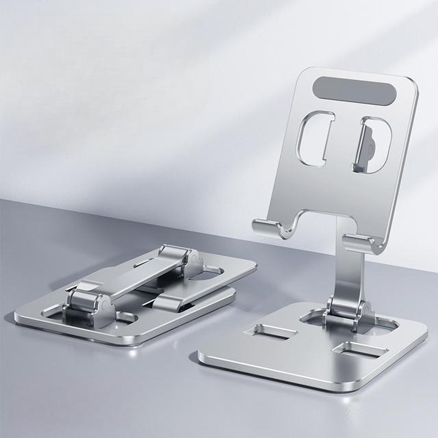 Adjustable Aluminum Alloy Mobile Phone Stand Holder - Silver - Price in Bangladesh