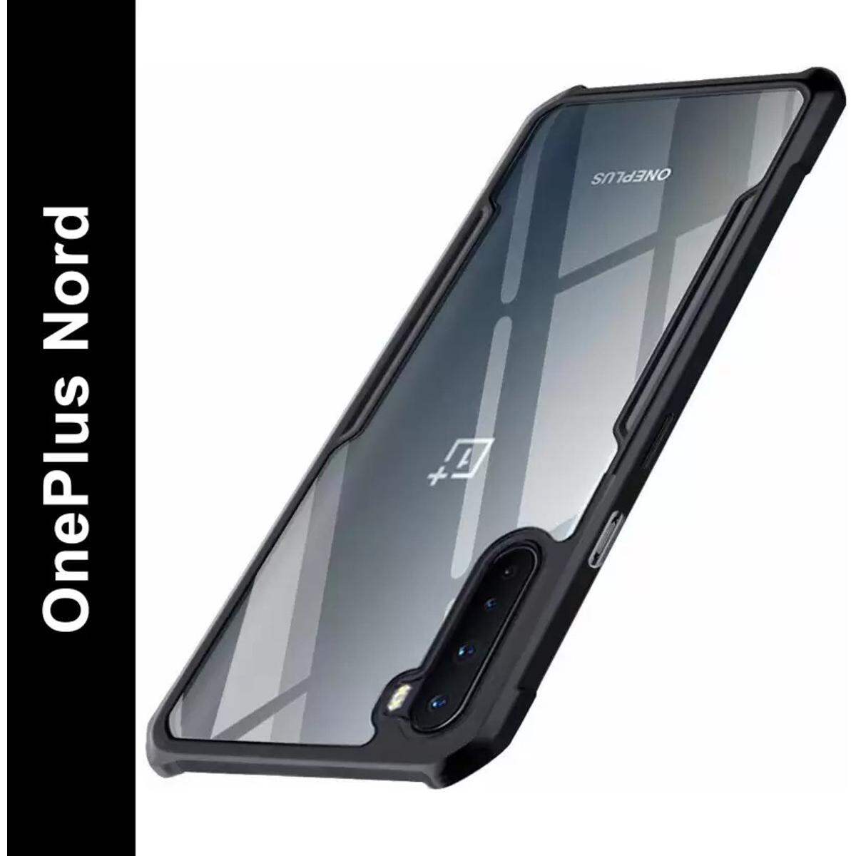 Back Cover for OnePlus Nord (1+Nord )(Transparent, Black)