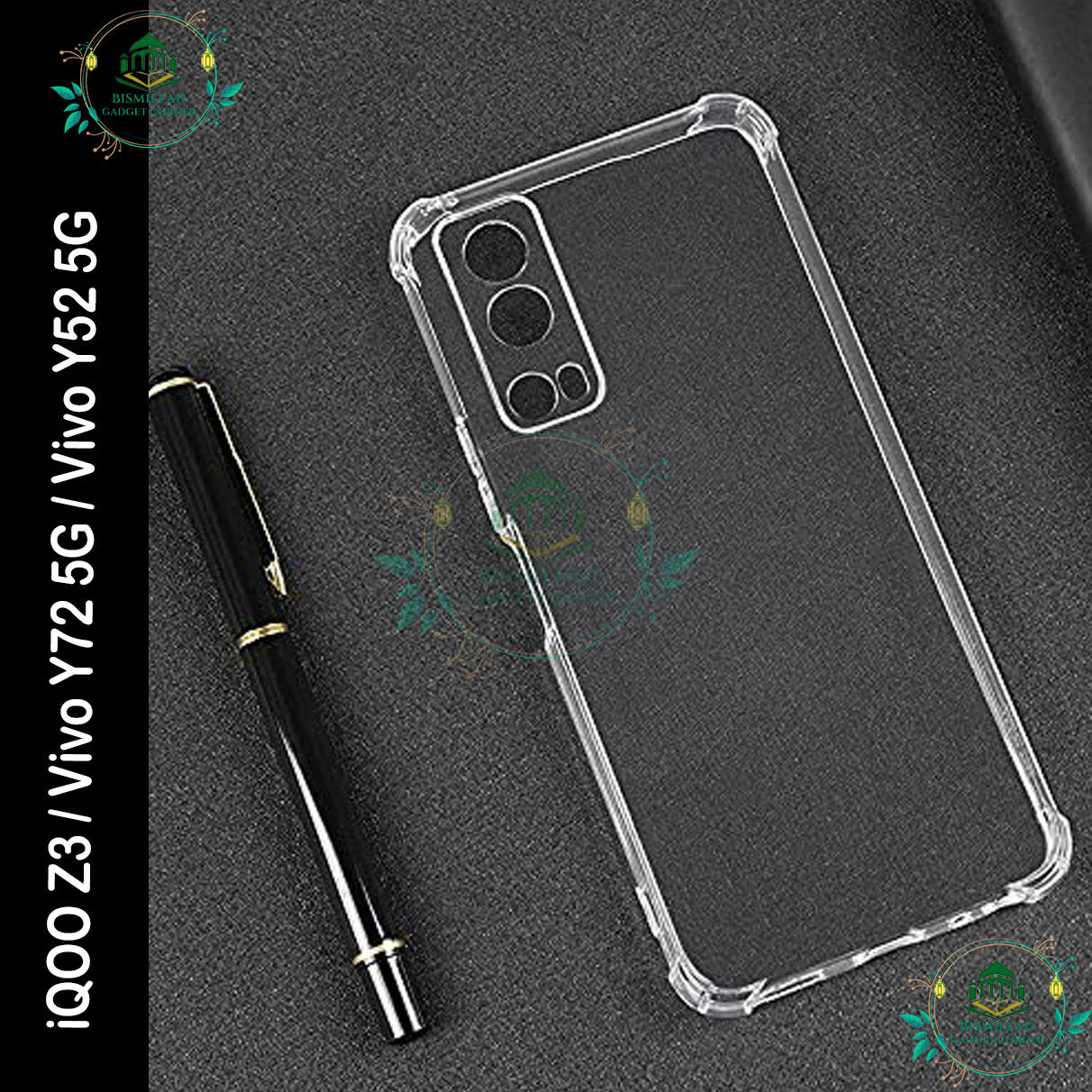 Transparent back cover For iQOO Z3 / Vivo Y72 5G / Vivo Y52 5G Luxury transparent Protect Back Cover Soft Case