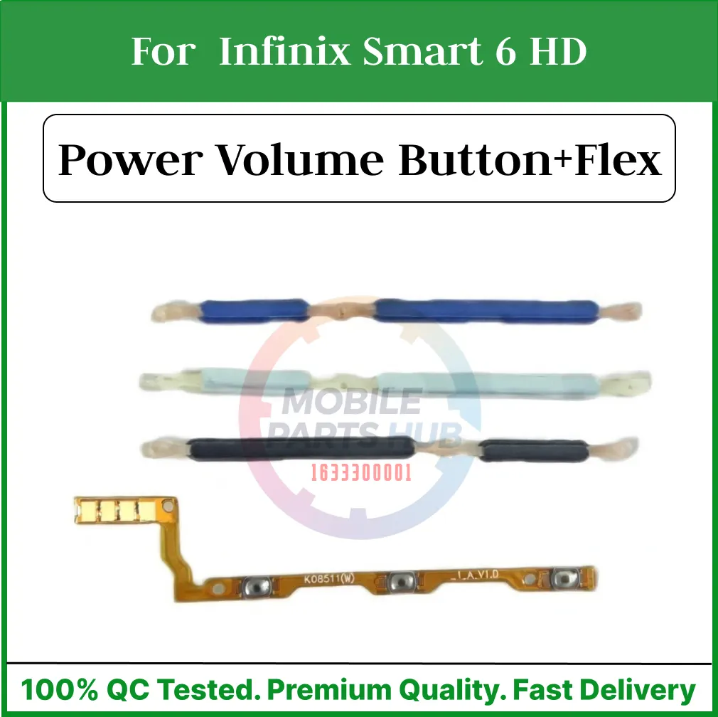 Infinix Smart 6 HD Power on / off Switch Button Side Volume Up Down Buttons +Flex Cable Replacement Parts Flex Cables Price in Bangladesh - Mobile.com.bd