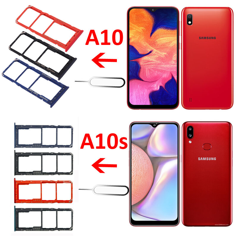 Samsung Galaxy A10 A10s Sim Tray Micro SD Card Slot with Sim Ejector Pin Replacement Part Replacement Parts Price in Bangladesh - Mobile.com.bd