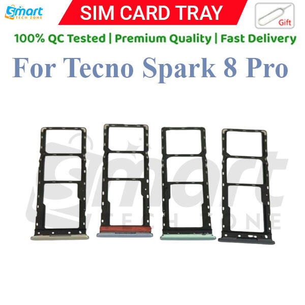 Tecno Spark 8 Pro Sim Tray Micro SD Card Slot with Sim Ejector Pin Replacement Part Sim Trays & Ejector Pins Price in Bangladesh - Mobile.com.bd