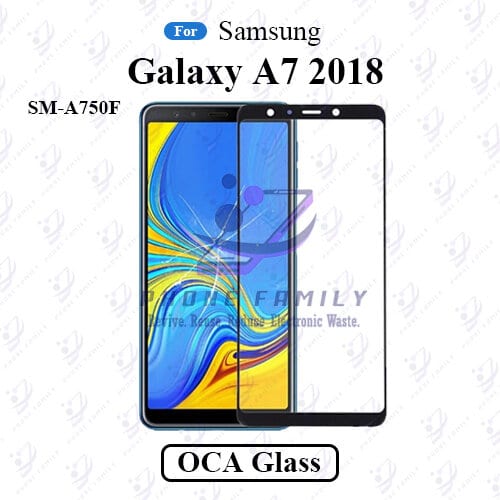 For Samsung Galaxy A7 2018 SM-A750F LCD Display Touch Screen Front Glass Lens + Lamination OCA Oca Glass Price in Bangladesh - Mobile.com.bd