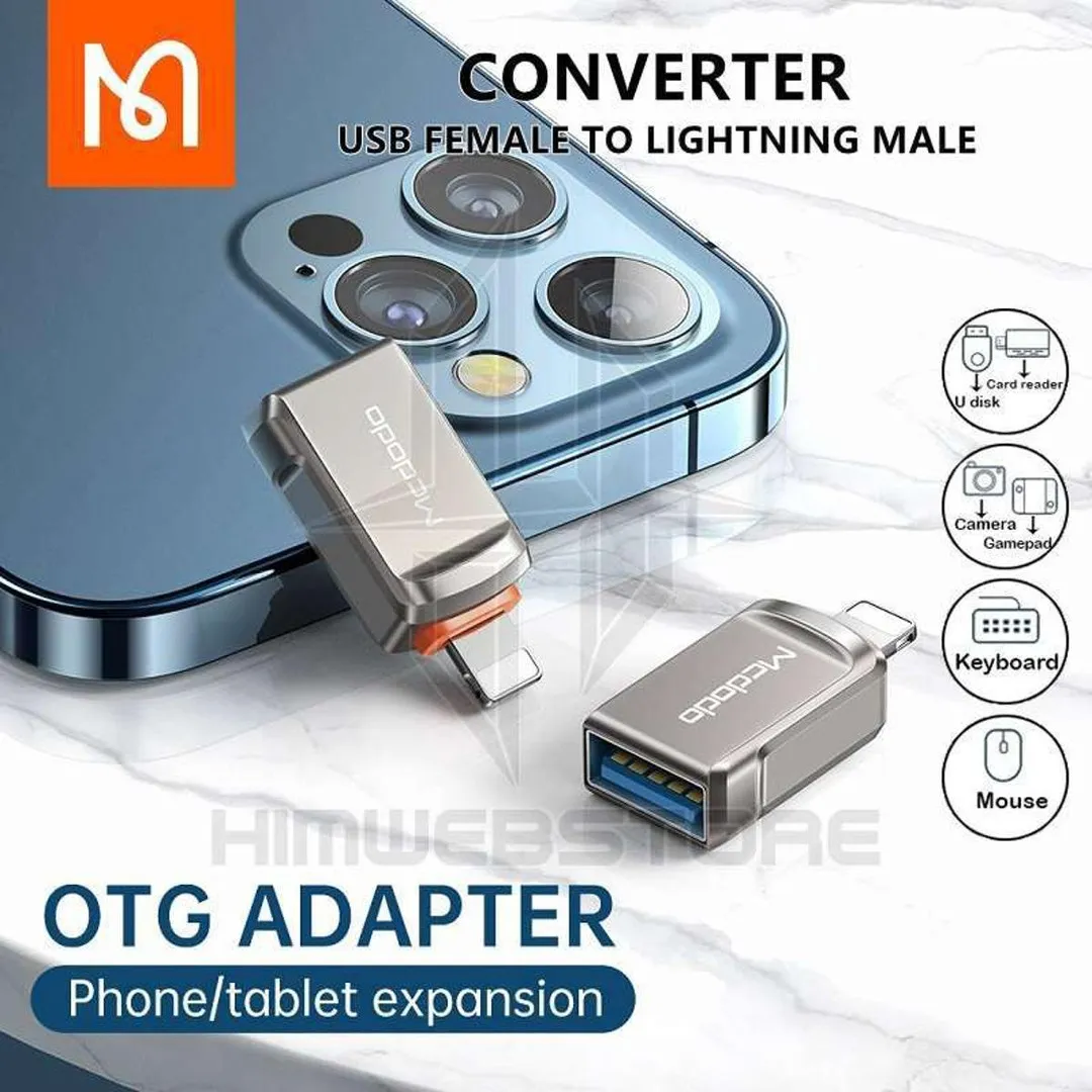 Mcdodo USB 3.0 To Lightning Type c OTG Adapter For iP​ Chargers Adapters Price in Bangladesh - Mobile.com.bd