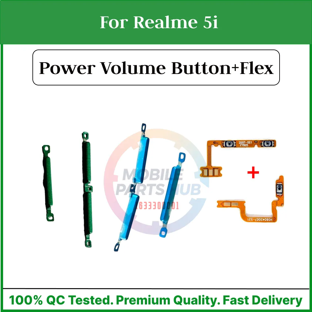 Realme 5i Power on / off Switch Button Side Volume Up Down Buttons +Flex Cable Replacement Parts Flex Cables Price in Bangladesh - Mobile.com.bd
