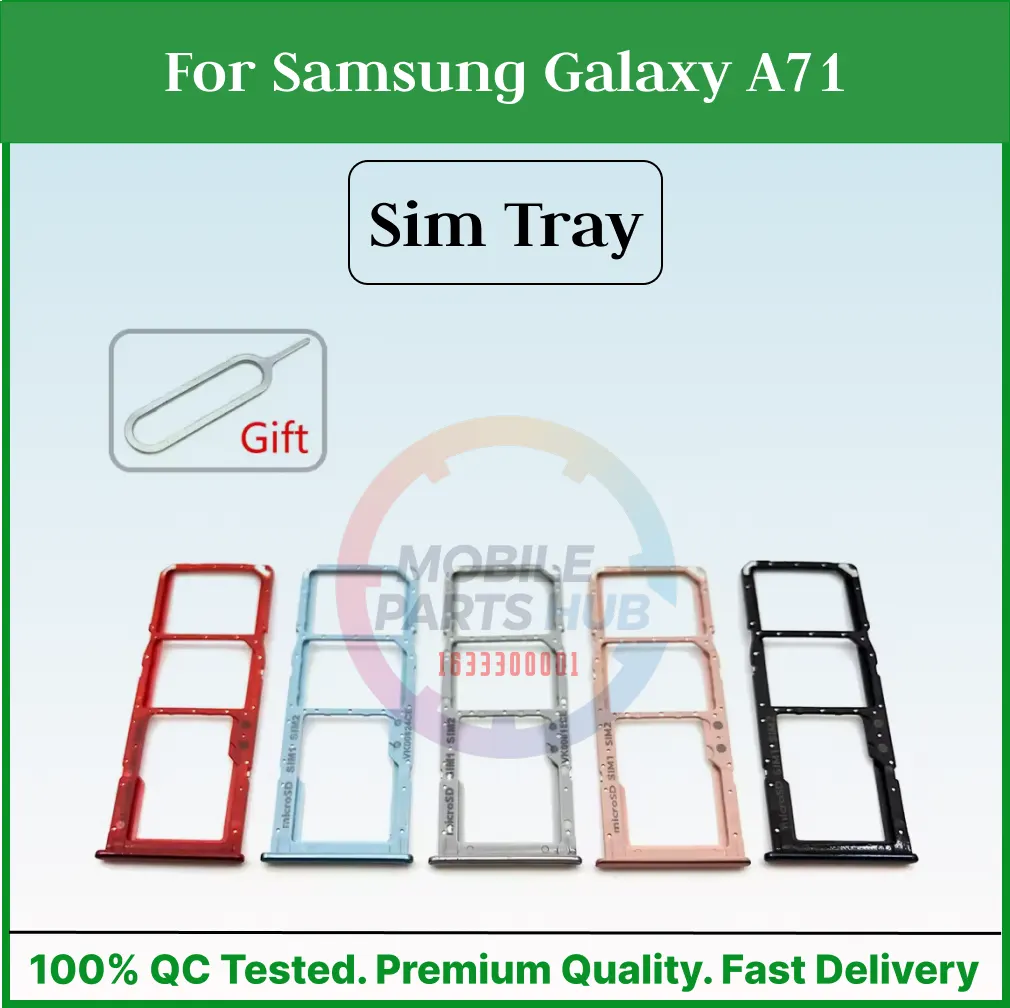 For Samsung Galaxy A71 Sim Tray Micro SD Card Slot with Sim Ejector Pin Replacement Parts Sim Trays & Ejector Pins Price in Bangladesh - Mobile.com.bd
