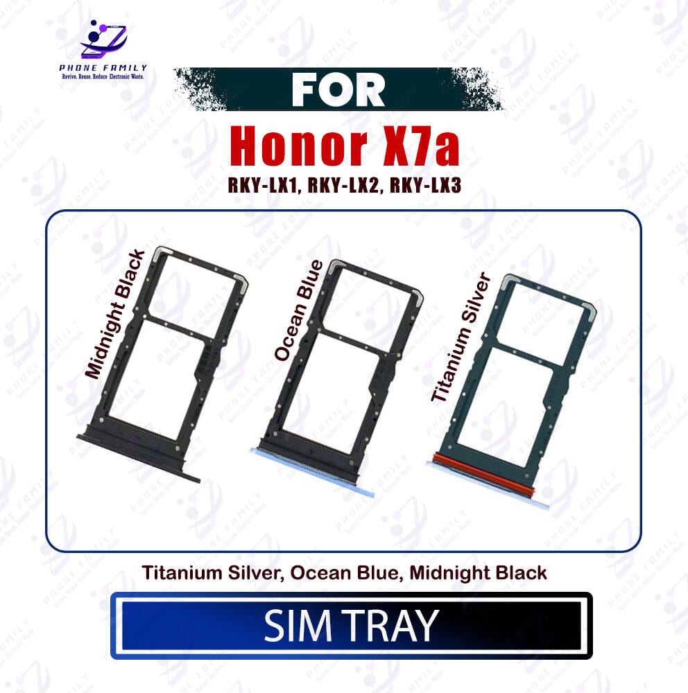 Honor X7a Sim Tray / Sim Slot /SD Card Tray /Holder Card compatible Replacement Parts - Price in Bangladesh