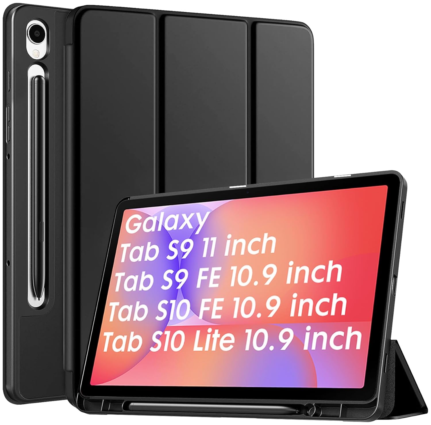 Samsung Premium Flip Cover for Samsung Galaxy Tab S10 Lite 10.9"/Tab S9 FE 10.9 inch/Tab S9 11"/Tab S10 FE 10.9"/Tab S8 11"/Tab S7 11" Cover, Soft Flexible Flip Case with S Pen Holder Tablet Cases & Covers Price in Bangladesh - Mobile.com.bd