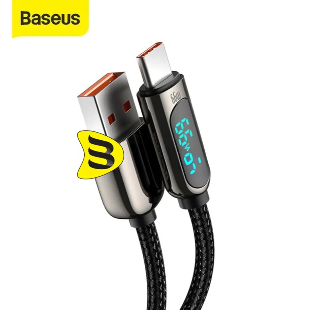 Baseus 5A USB C Fast Charging Cable 2M with LED Display for Xiaomi Redmi Note 9 Samsung - Price in Bangladesh