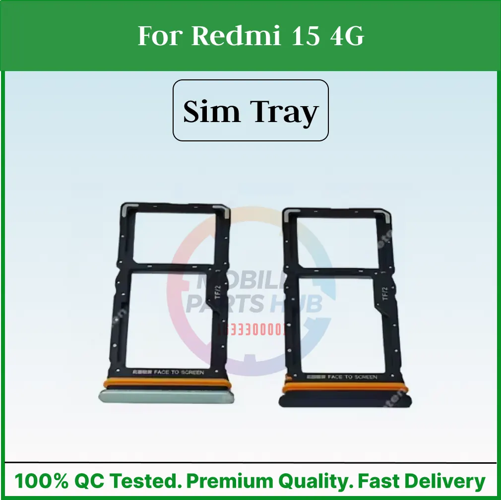 For Redmi 15 4G  Sim Tray Micro SD Card Slot with Sim Ejector Pin Replacement Parts Sim Trays & Ejector Pins Price in Bangladesh - Mobile.com.bd