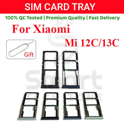 Xiaomi Mi 12C/13C Sim Tray Micro SD Card Slot with Sim Ejector Pin Replacement Part Replacement Parts Price in Bangladesh - Mobile.com.bd
