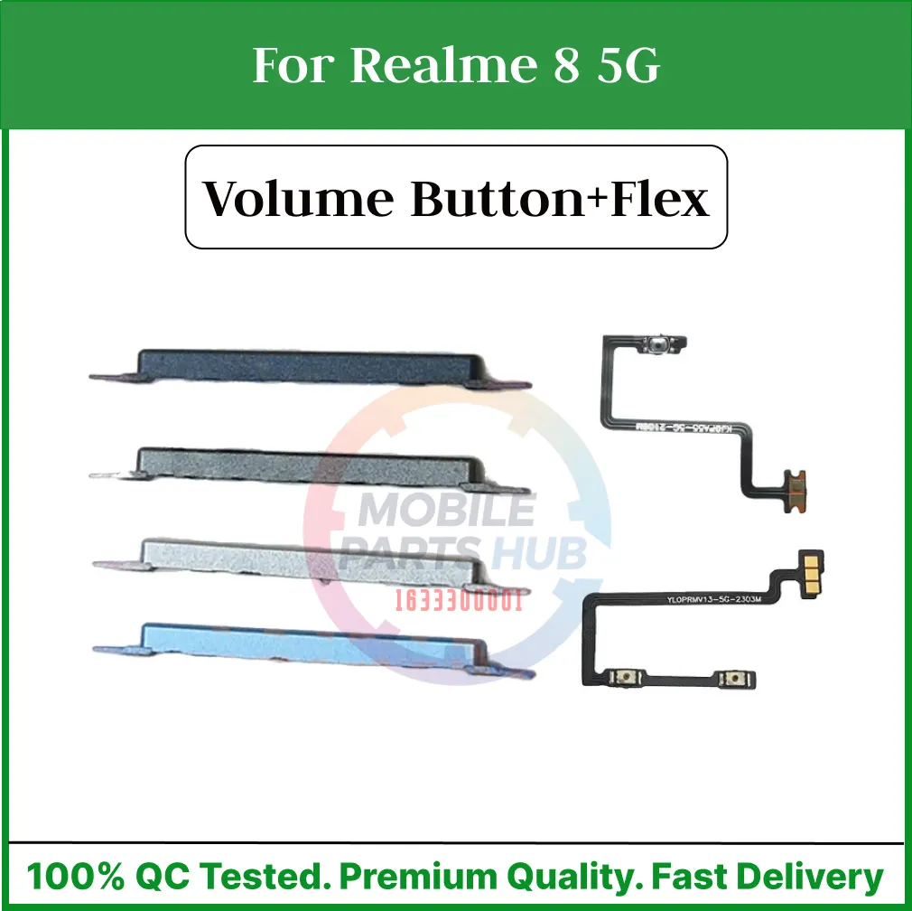 Realme 8 5G Side Volume Up Down Buttons +Flex Cable Replacement Parts - Price in Bangladesh