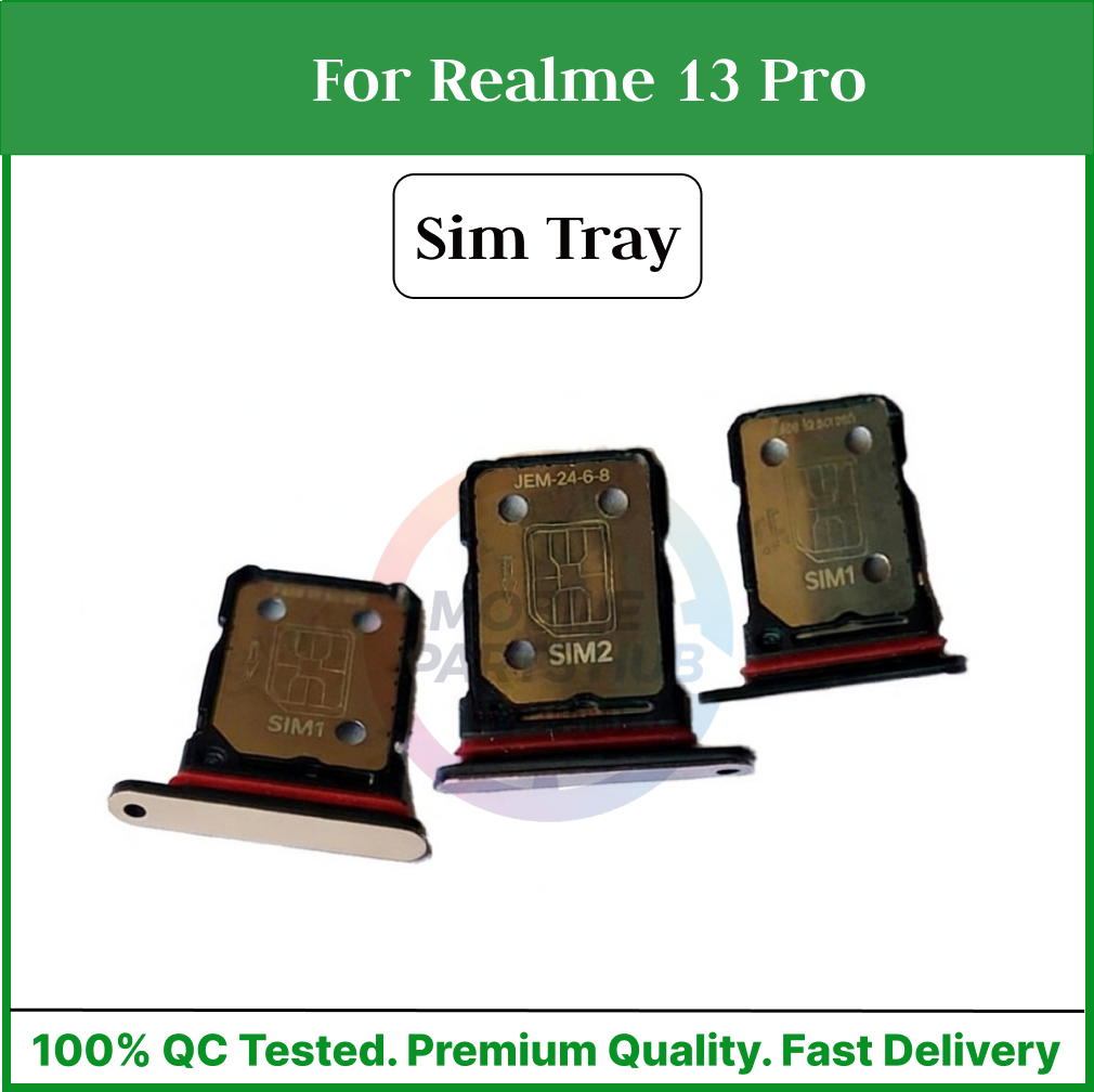 Realme 13 Pro Sim Tray Micro SD Card Slot with Sim Ejector Pin Replacement Part Mobile Parts & Accessories Price in Bangladesh - Mobile.com.bd