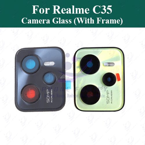 For Realme C35 Camera Main Glass Lens With Frame Replacement Part Main Camera Glass (not Protector) Price in Bangladesh - Mobile.com.bd