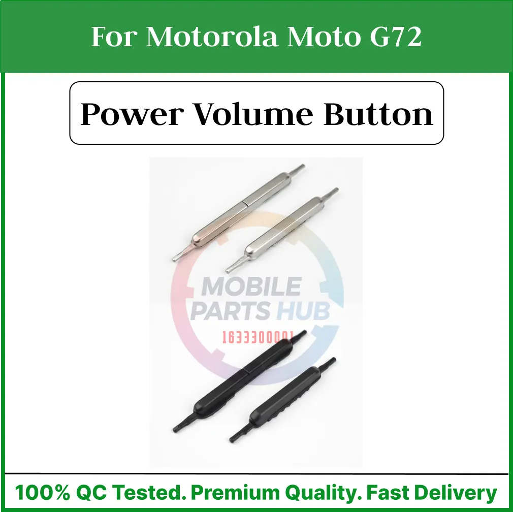 Compatible with For Motorola Moto G72 External Side Buttons Power On Off + Volume Control Button Outside Side Keys - Price in Bangladesh