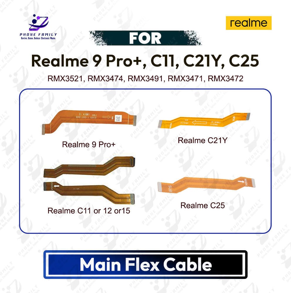 Realme 9 Pro+, C11, C21Y, C25 Main Board Motherboard Connector Flex Cable Flex Cable Ribbon Price in Bangladesh - Mobile.com.bd