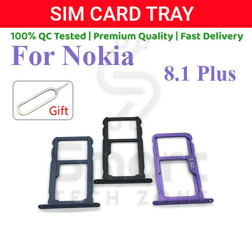 Nokia 8.1 Plus Sim Tray Micro SD Card Slot with Sim Ejector Pin Replacement Part Replacement Parts Price in Bangladesh - Mobile.com.bd