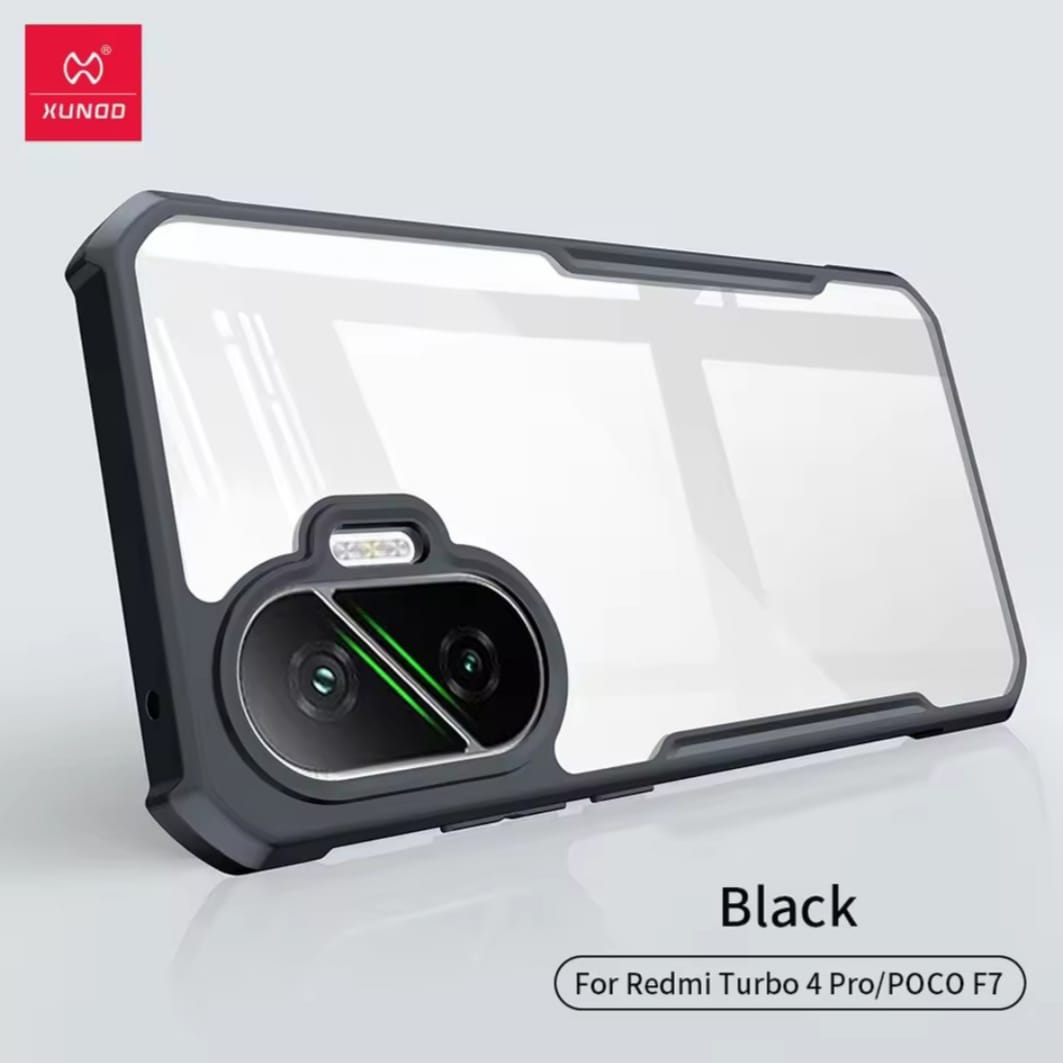 Xiaomi Xundd Back Cover for Redmi Poco F7 Transparent Hybrid Hard PC Back Bumper Case & Cover Price in Bangladesh - Mobile.com.bd
