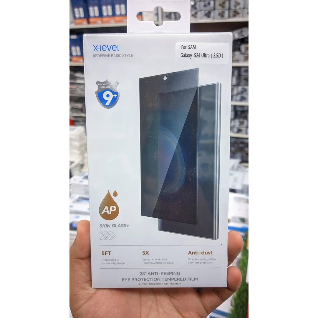 X-Level Anti-Peep Privacy Tempered Glass Screen Protector For Samsung Galaxy S24 Ultra
