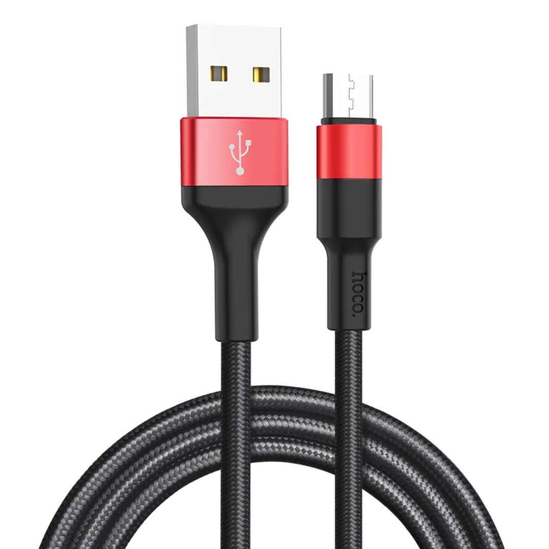 Hoco X26 Xpress Fast Charging Data Cable For Usb To Micro-Usb 1M Nylon Braid And Aluminum Alloy Shell Support 9V 2A Fast Charge - Price in Bangladesh