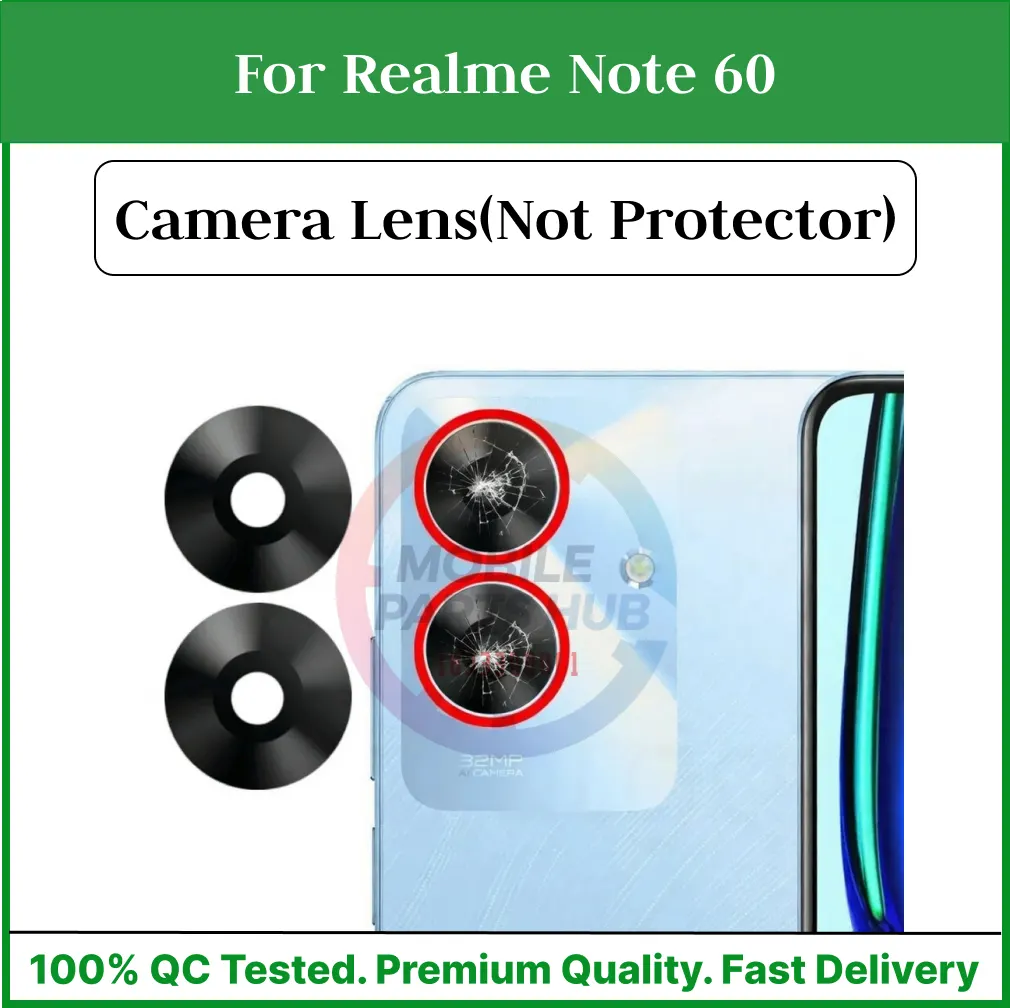 Camera Main Glass Lens for Realme Note 60 Replacement Part (Not Tempered Camera Glass Protector) Mobile Parts & Accessories Price in Bangladesh - Mobile.com.bd