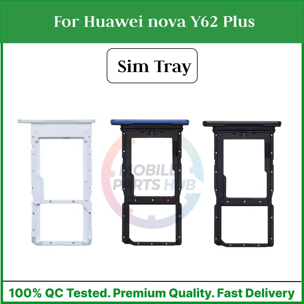 For Huawei nova Y62 Plus Nano Sim Card Tray Holder Sim Adaptor With Free Sim Ejector Pin Replacement Part Mobile Parts & Accessories Price in Bangladesh - Mobile.com.bd