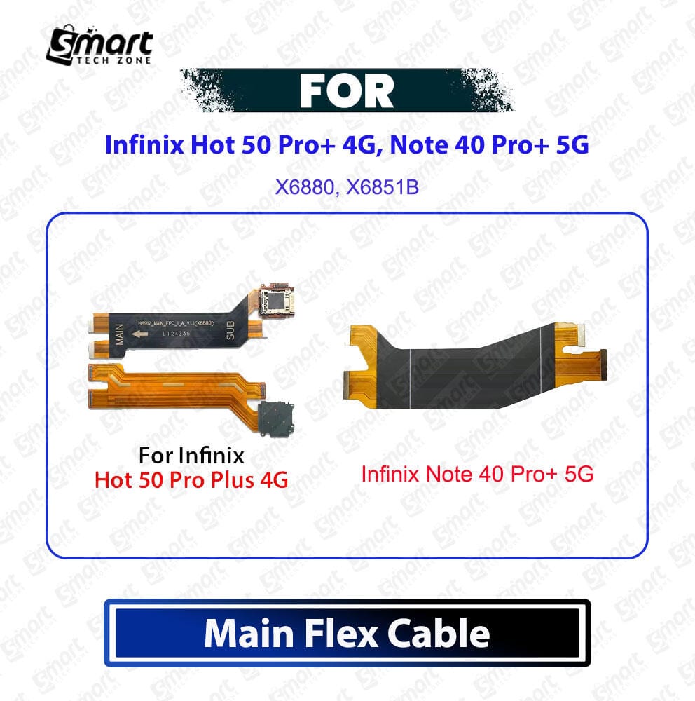 Infinix Hot 50 Pro+ 4G, Infinix Note 40 Pro+ 5G Main Board Motherboard Connector Flex Cable - Ribbon Replacement Spare Repair Part - Price in Bangladesh