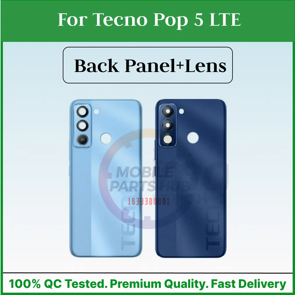 For Tecno Pop 5 LTE (BD4 BD4i BD4a) Back Panel/Backshell/ Casing + With Camera Lens + Side Buttons With Logo-All Colors Available Back Panels & Housings Price in Bangladesh - Mobile.com.bd